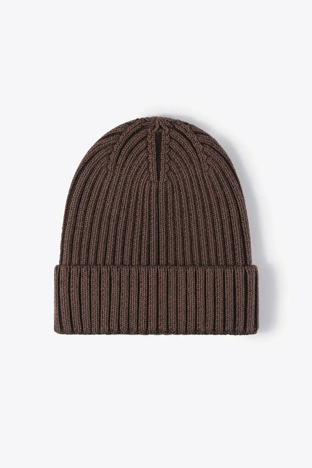 Comfortable Cuffed Beanie Brown One Size