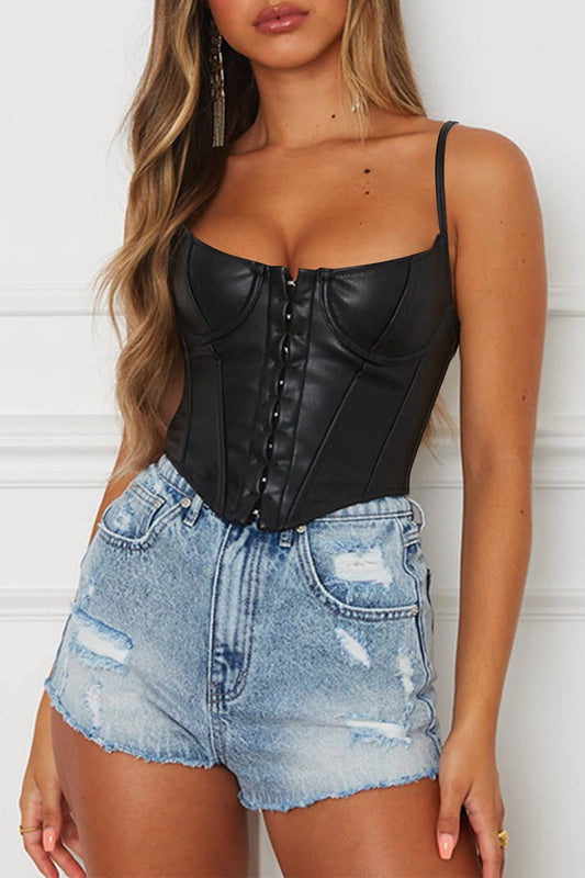 spaghetti strap cami top Black