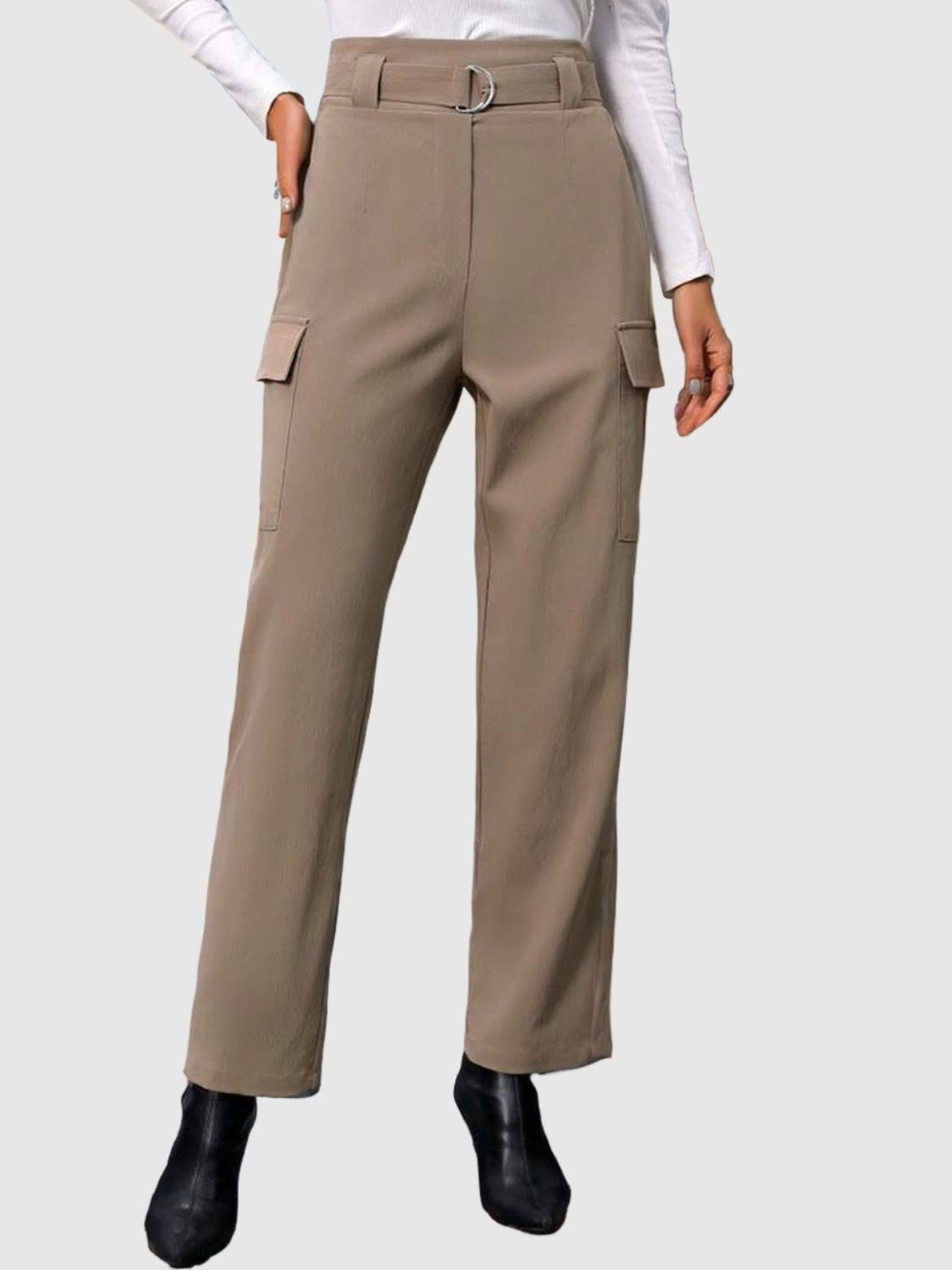 polyester elastic waist pants