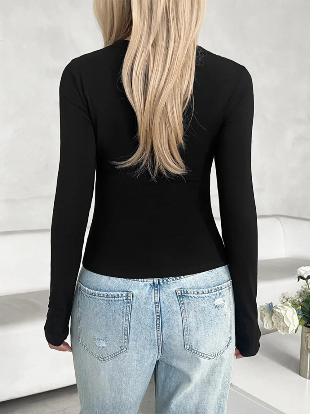 womens long sleeve t shirts v neck