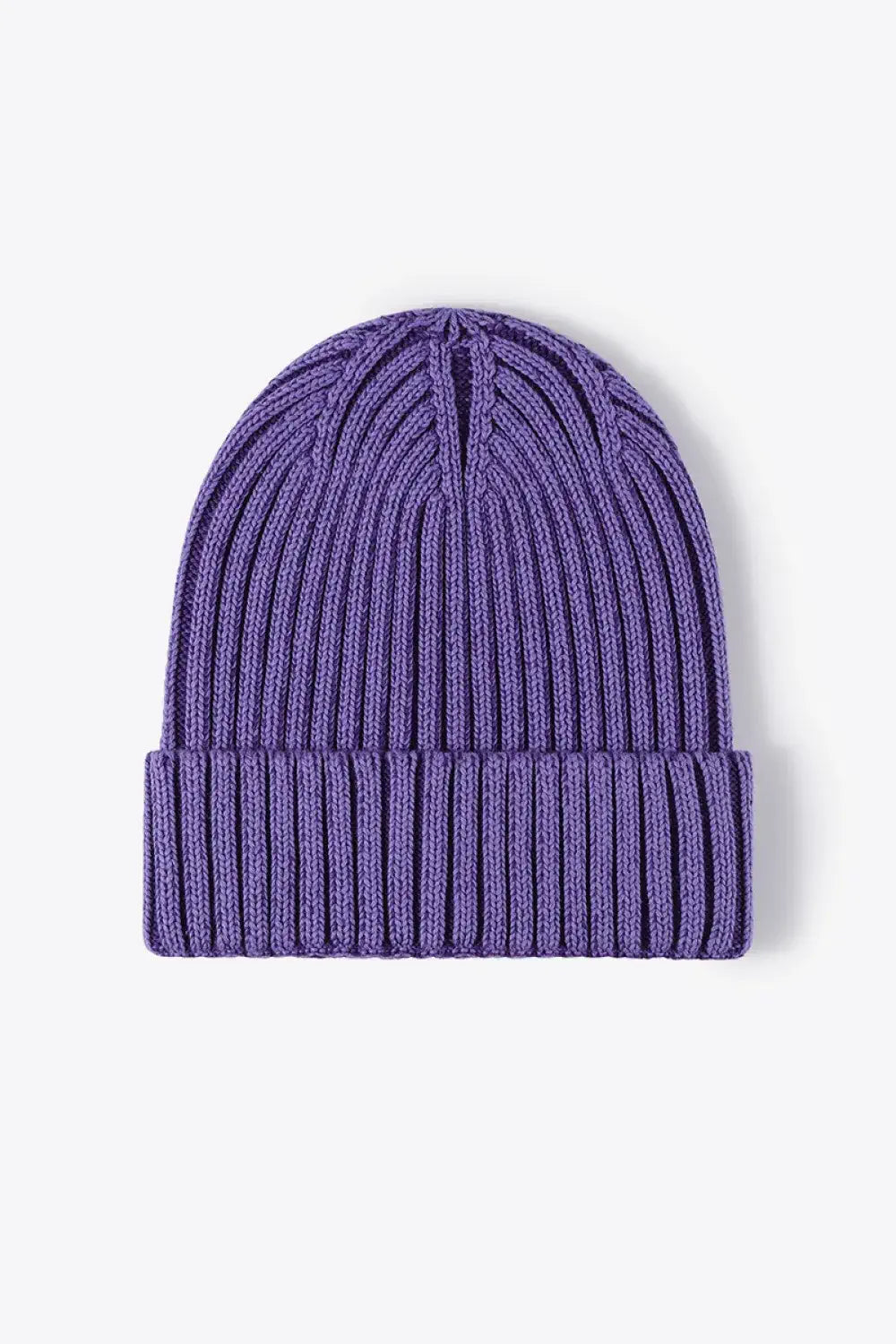 Comfortable Cuffed Beanie Purple One Size