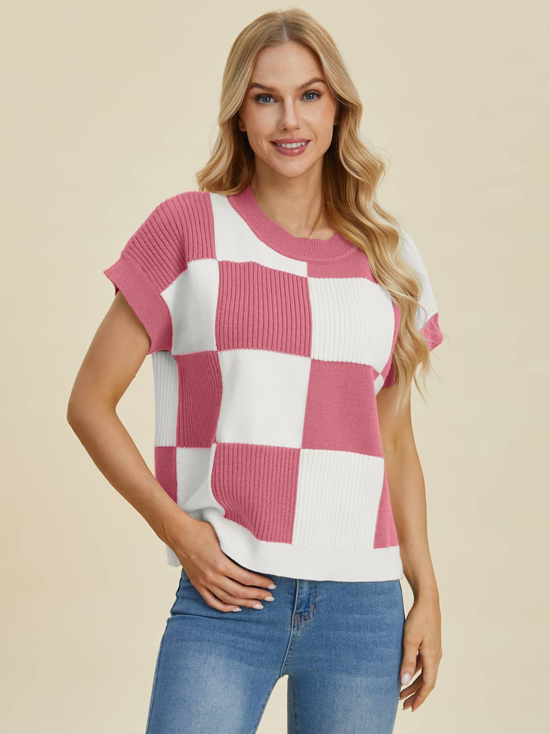 short sleeve sweater top