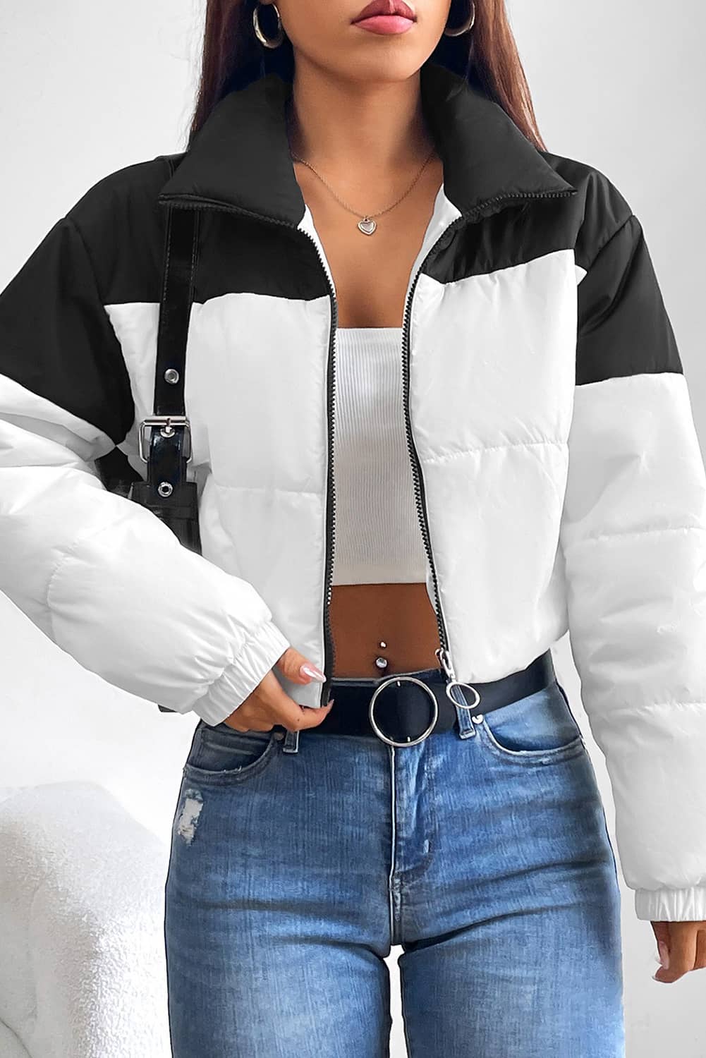 cropped puffer jacket women