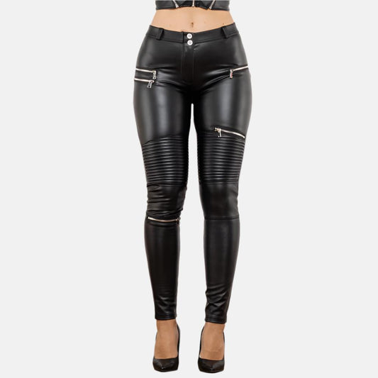 black faux leather skinny pants XXXL