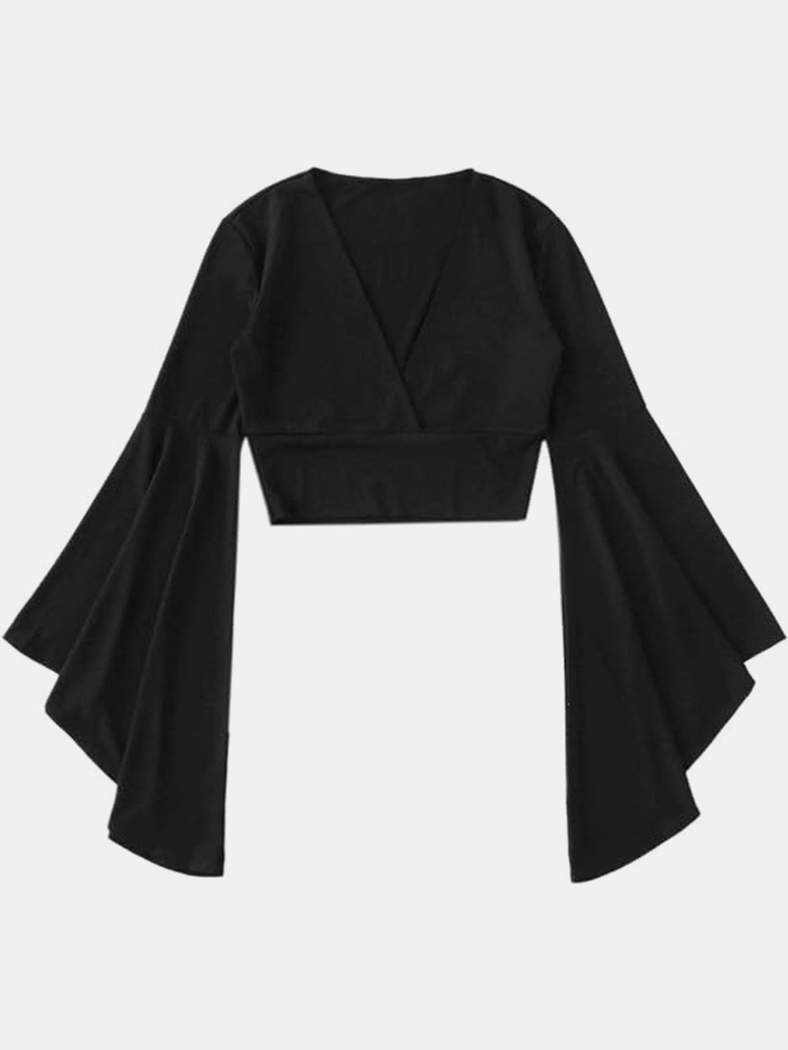 cropped bell sleeve top