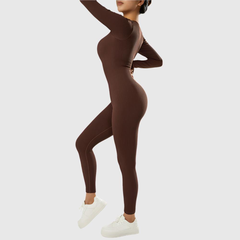 long sleeve workout jumpsuit