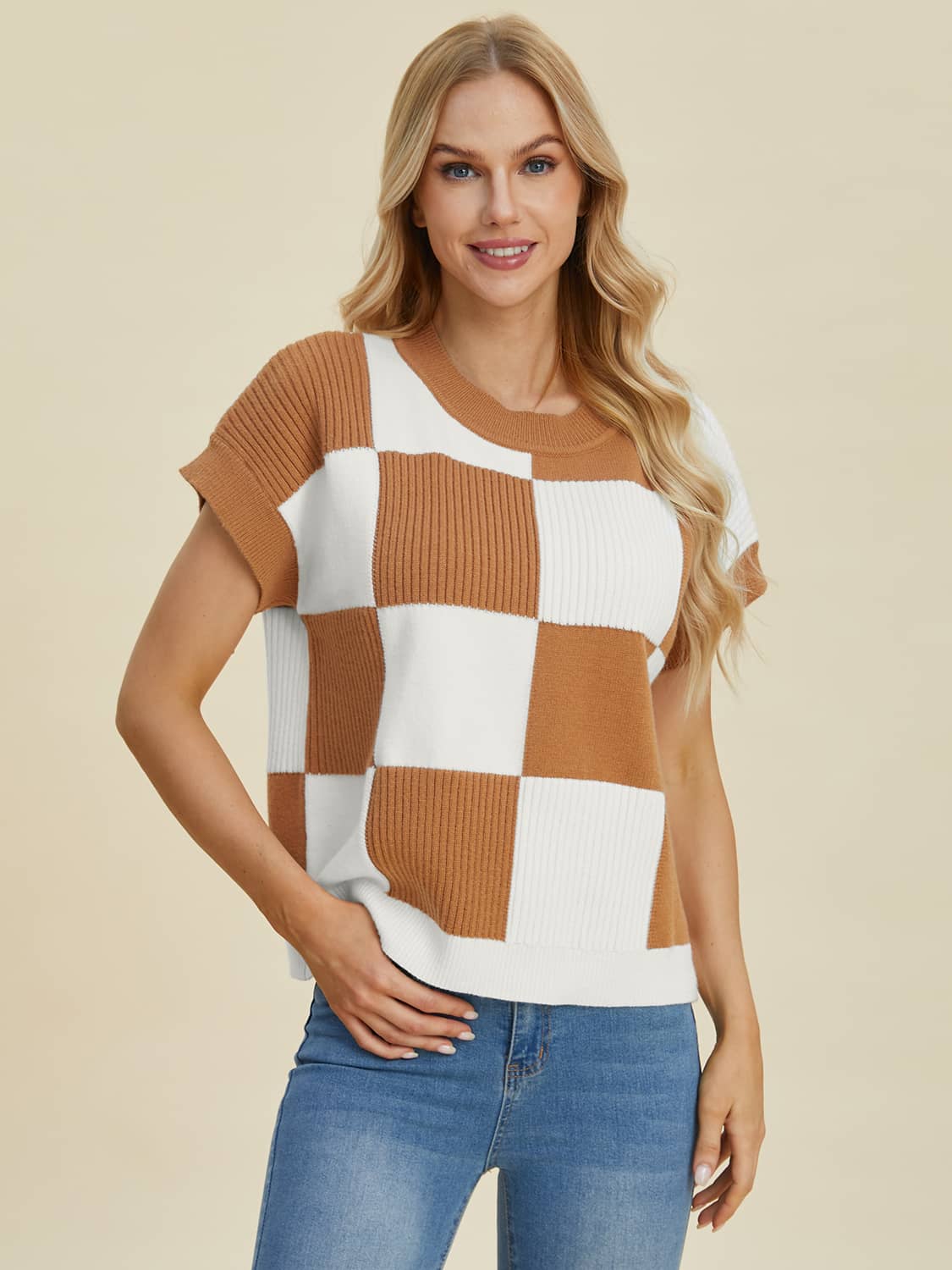 short sleeve sweater top