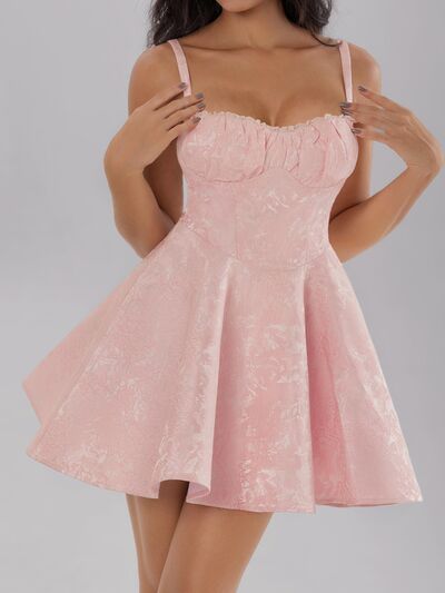 pink mini dress with bow