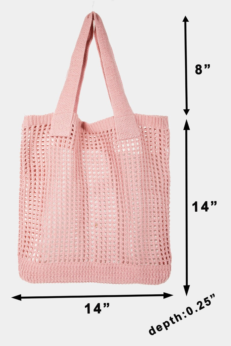 knit tote bag