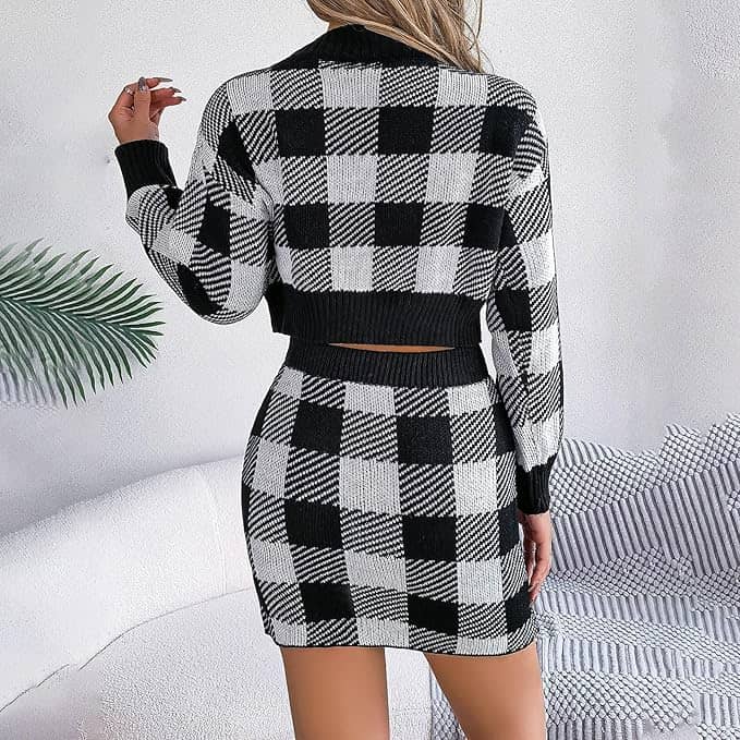 sweater mini skirt set