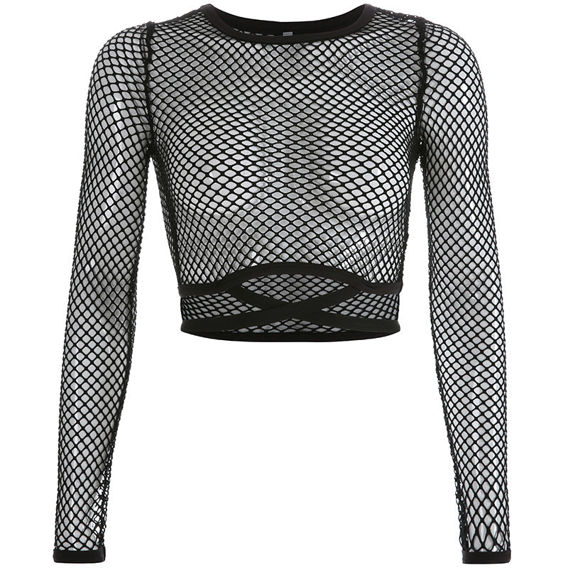 mesh top long sleeve