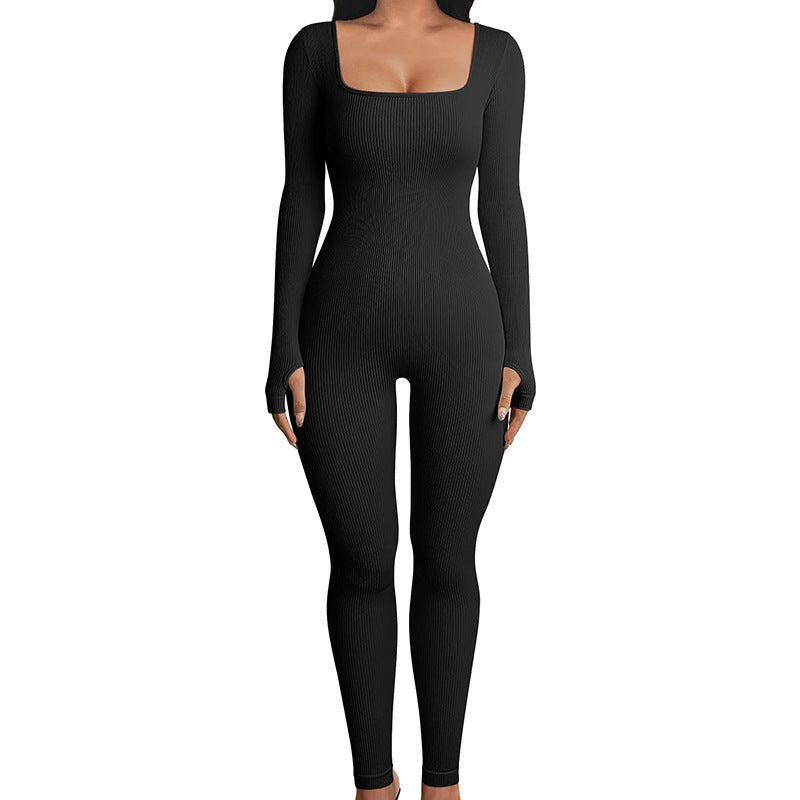 long sleeve workout jumpsuit