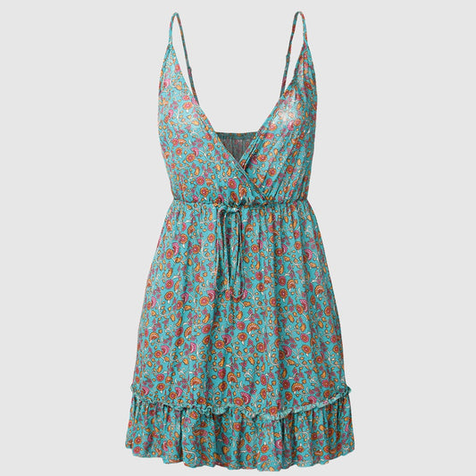 mini dress floral Blue