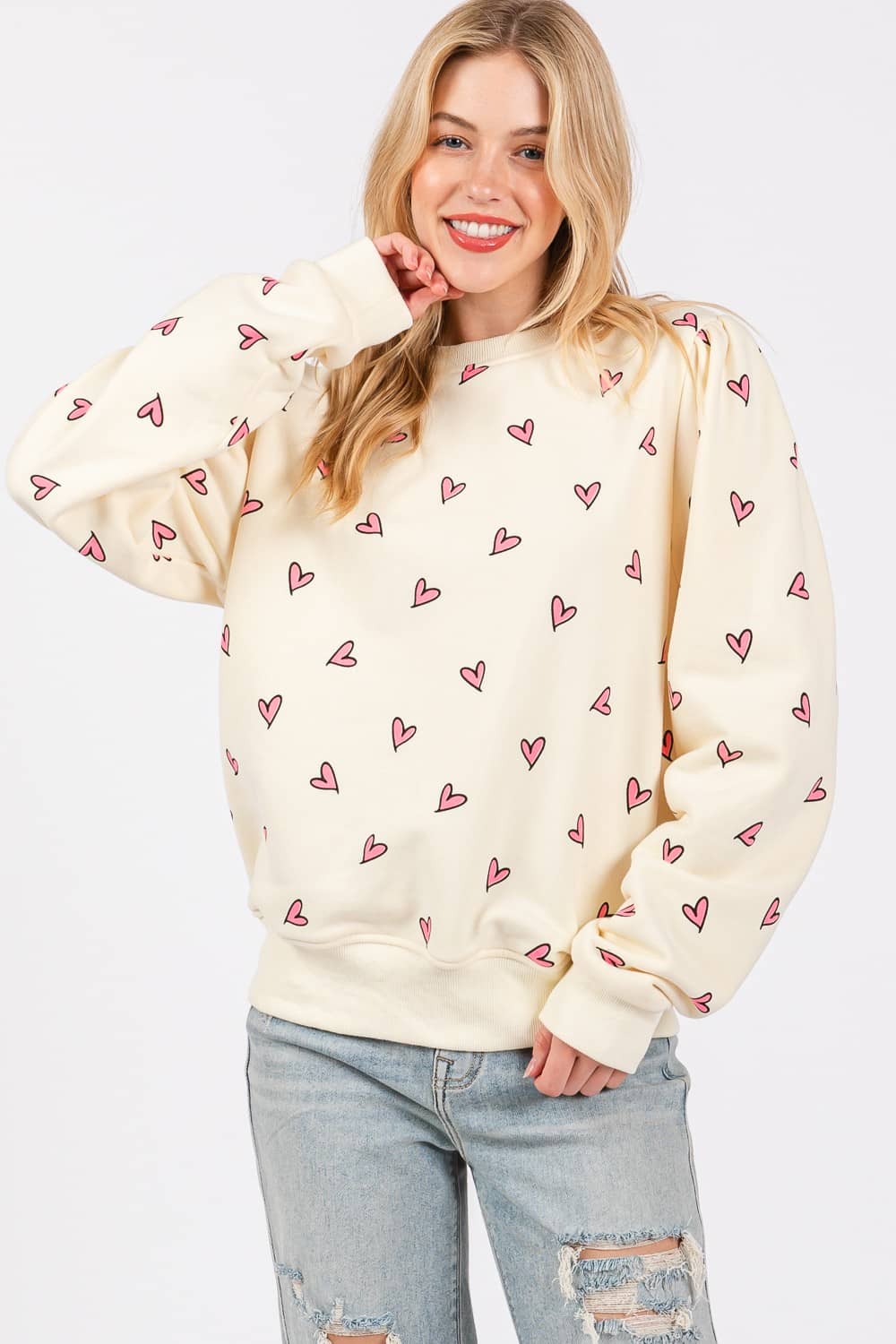 women's heart sweatshirt