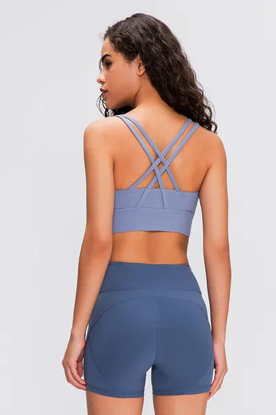 strappy back sport bra