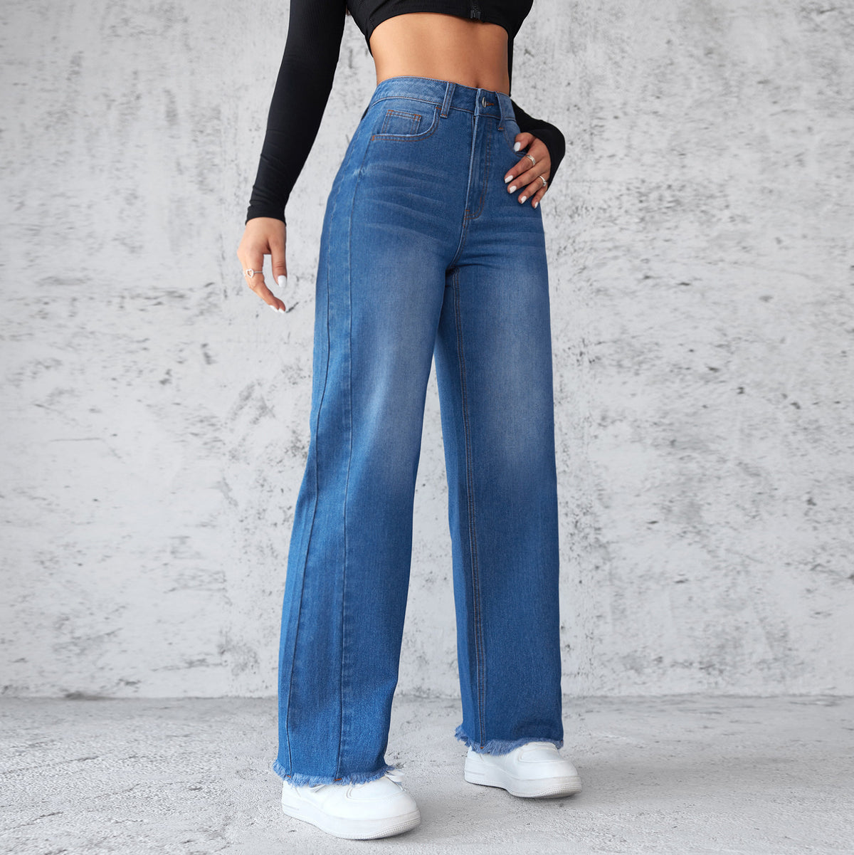 Straight Wide-leg Jeans