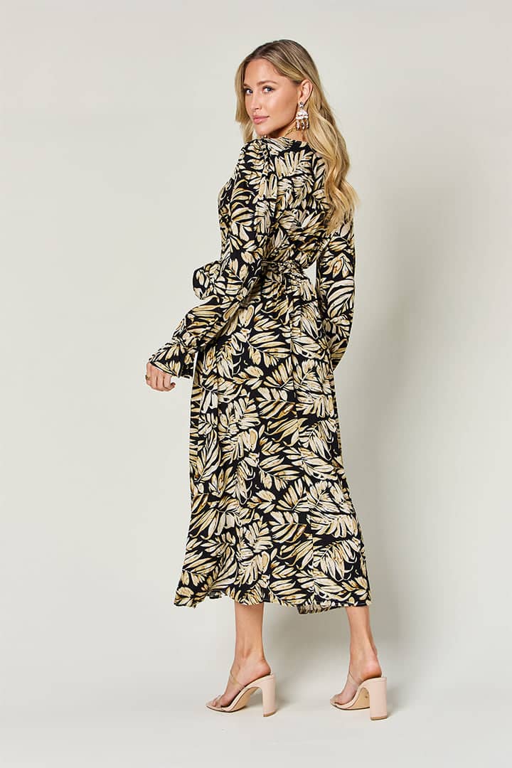 long sleeve flounce dress