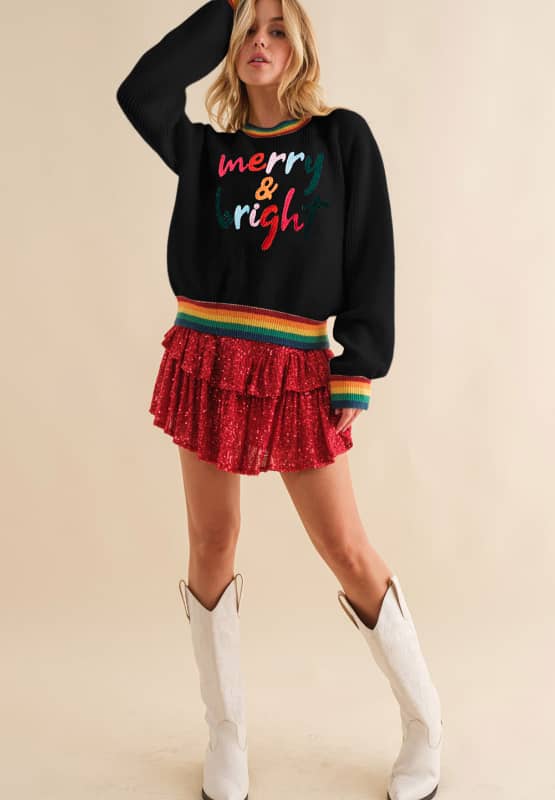 merry and bright sweater