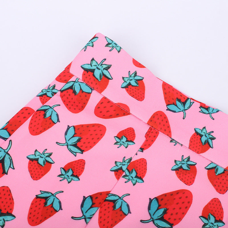 pink strawberry skirt