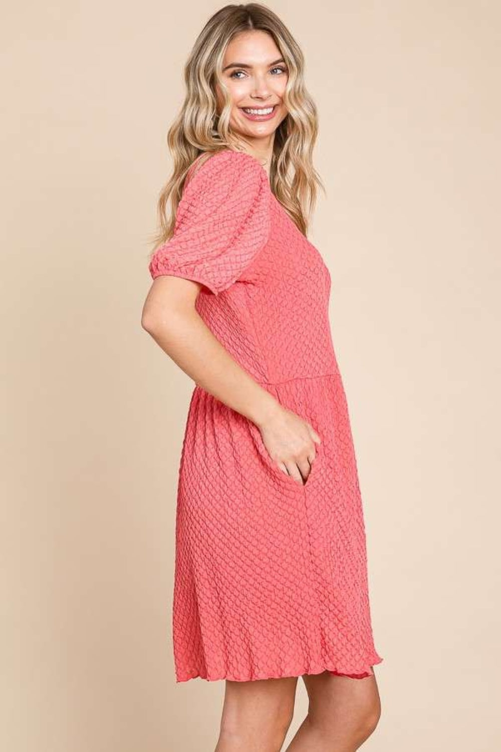 Full Size short sleeve midi dress