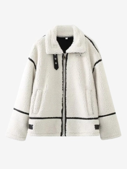 white sherpa jacket women's