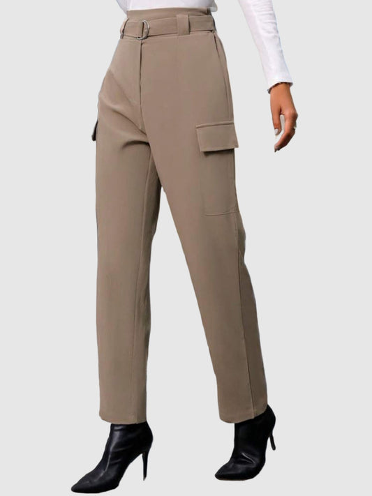 polyester elastic waist pants