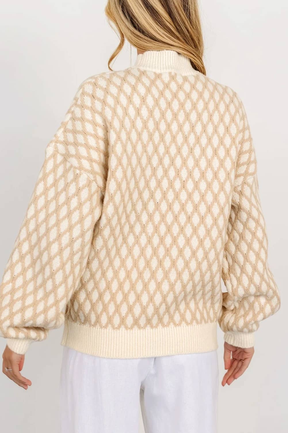 diamond pattern sweater