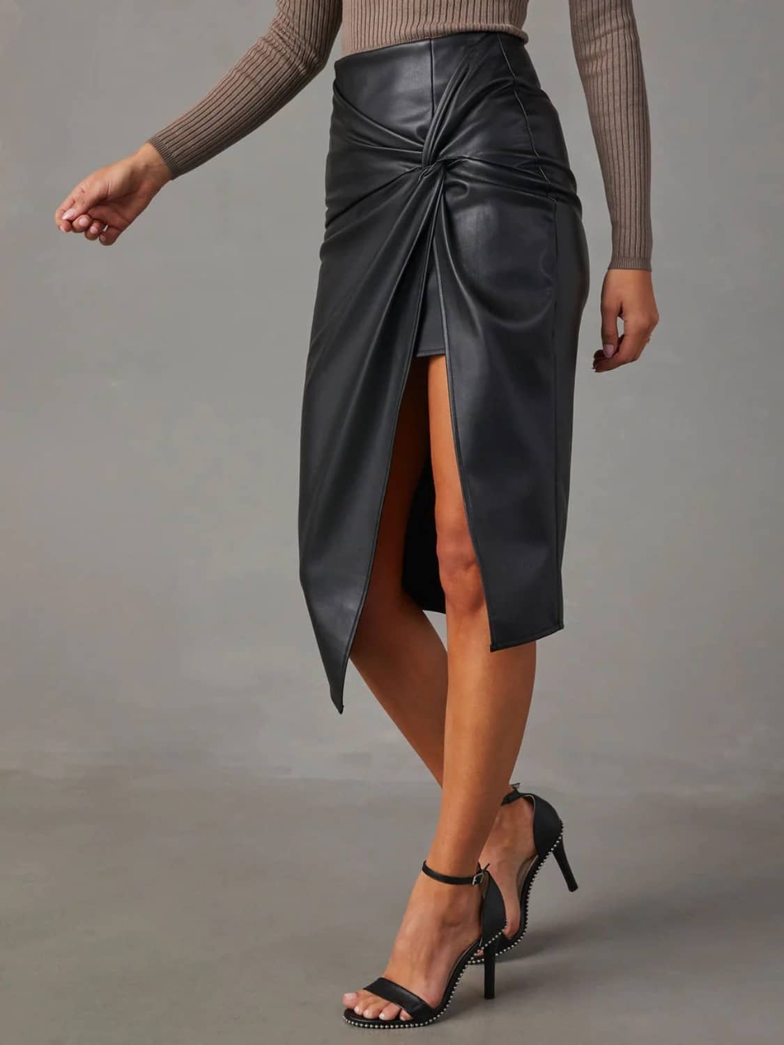 twist front skirt