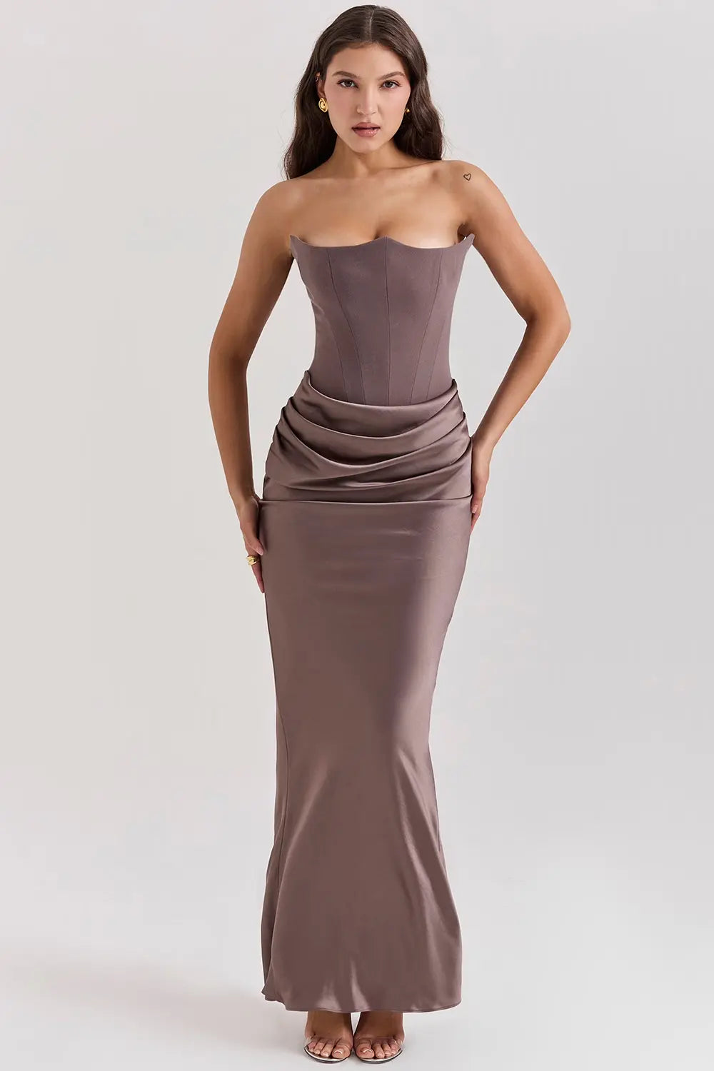 strapless dress for wedding guest