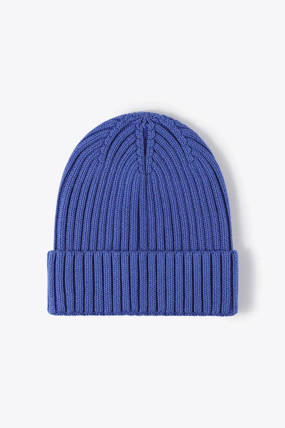 Comfortable Cuffed Beanie Blue One Size