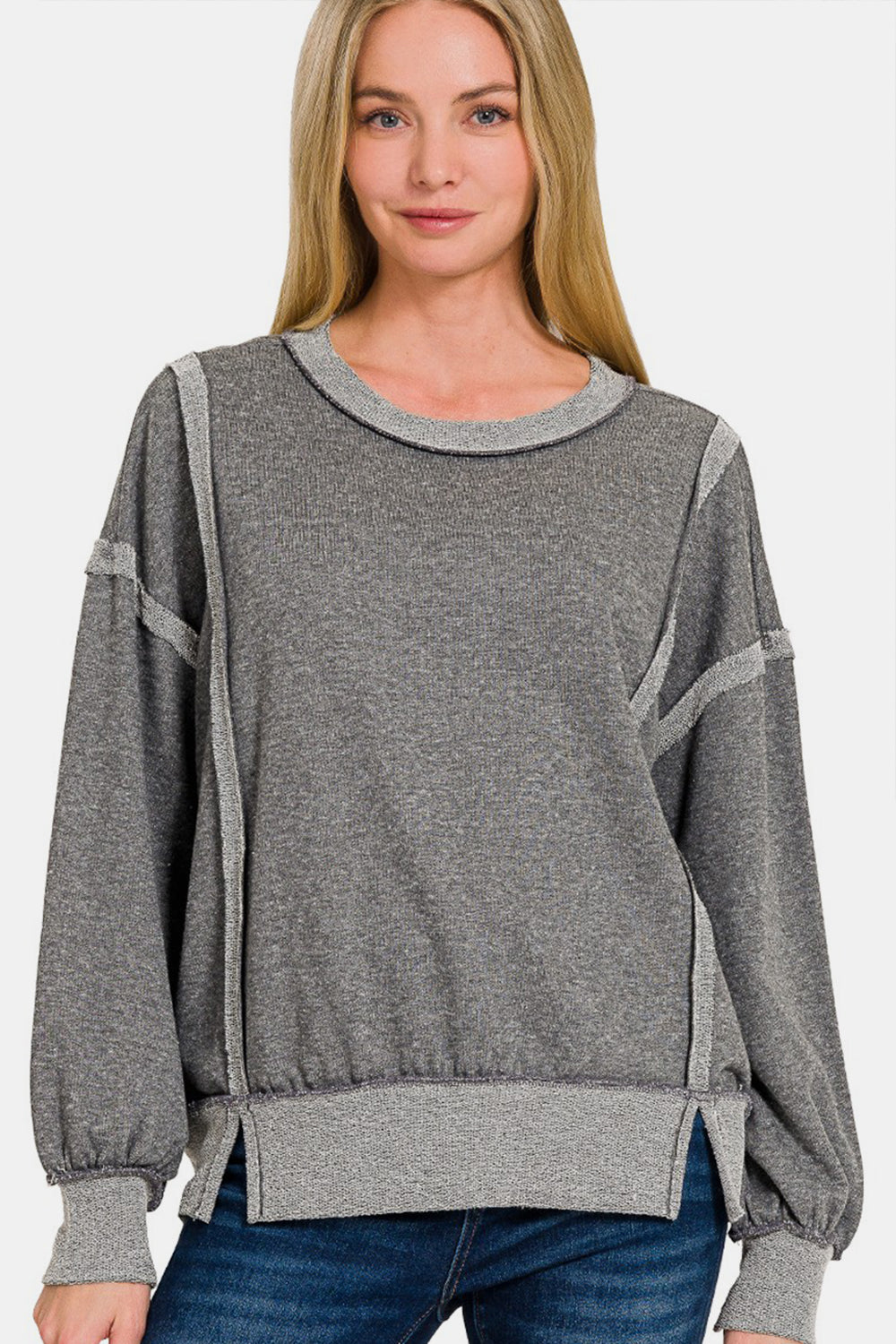 dark grey sweatshirt women's