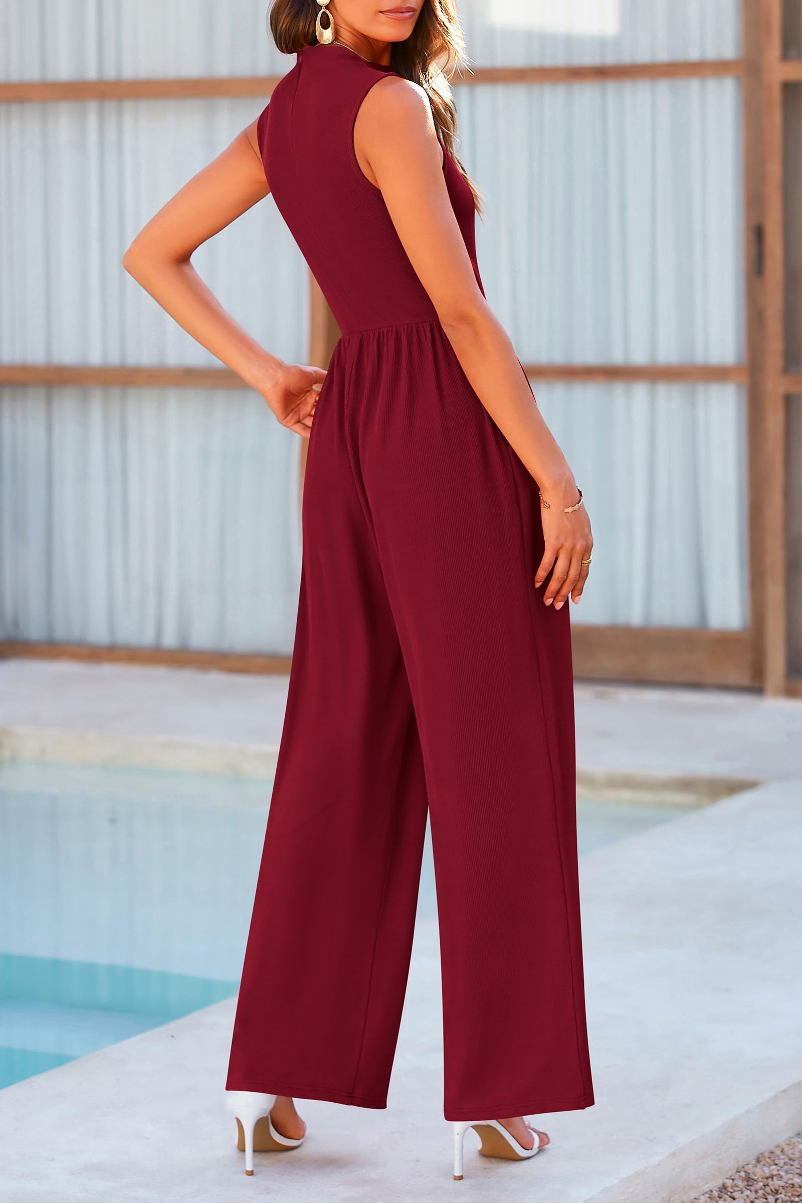 wide leg jumpsuit with pockets