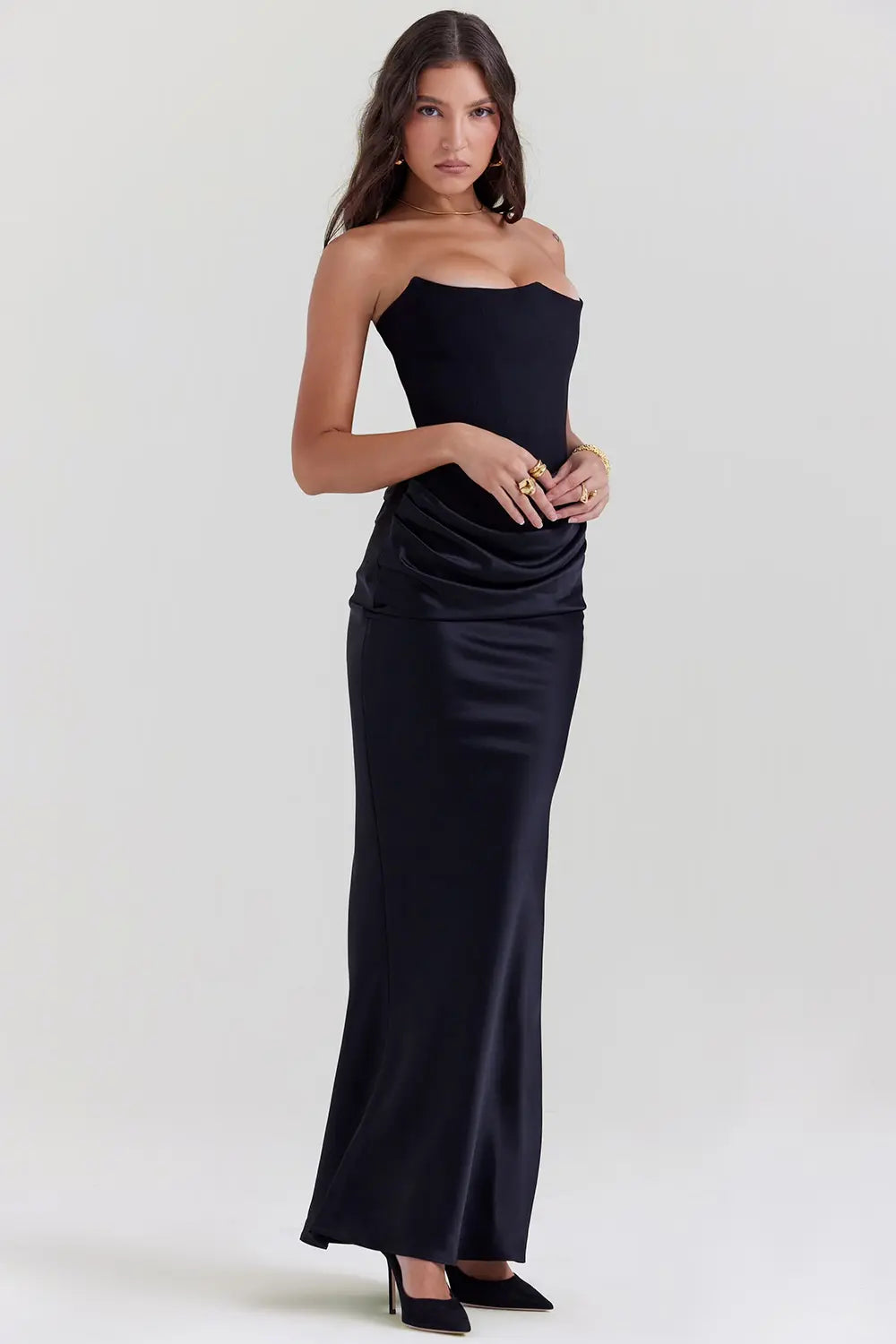 strapless dress for wedding guest