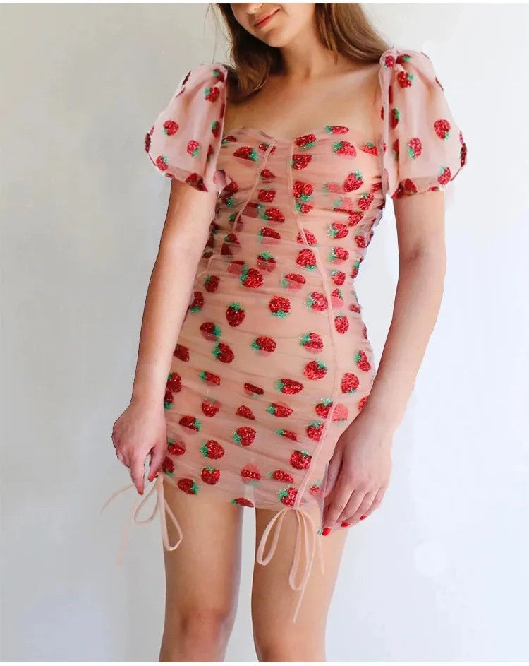 strawberry dress pink