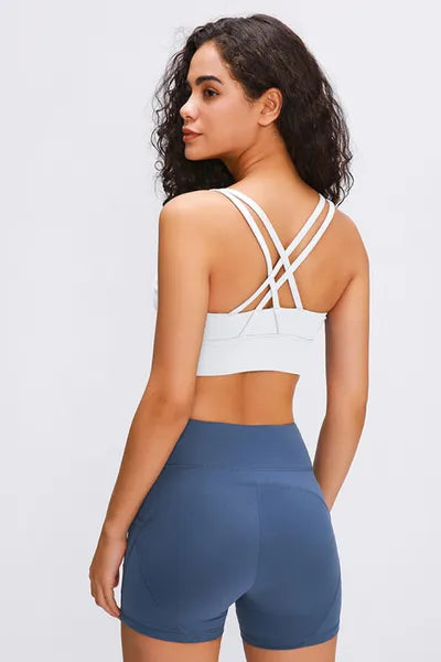 strappy back sport bra