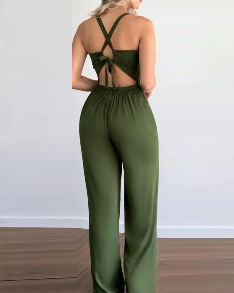 womens green jumpsuit