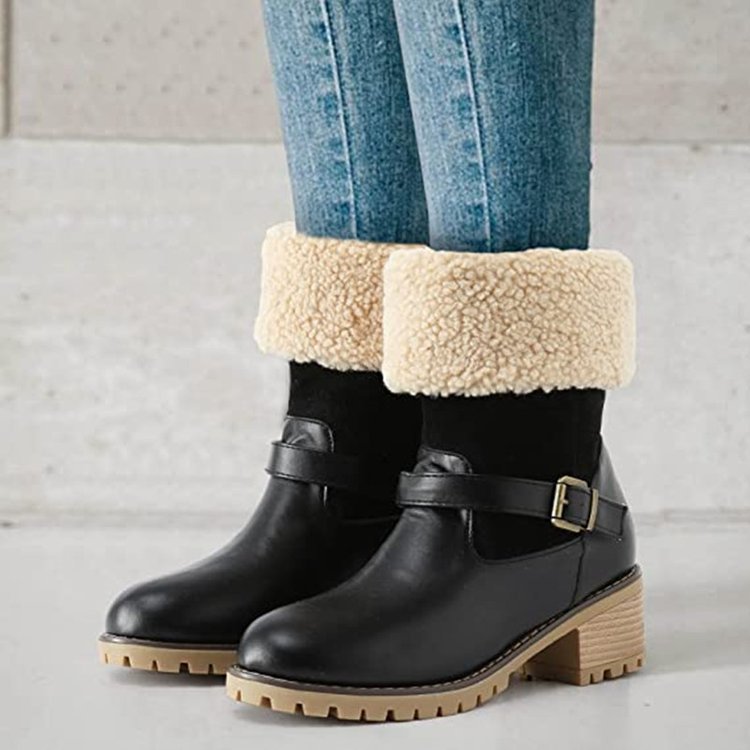 fold over boots with fur