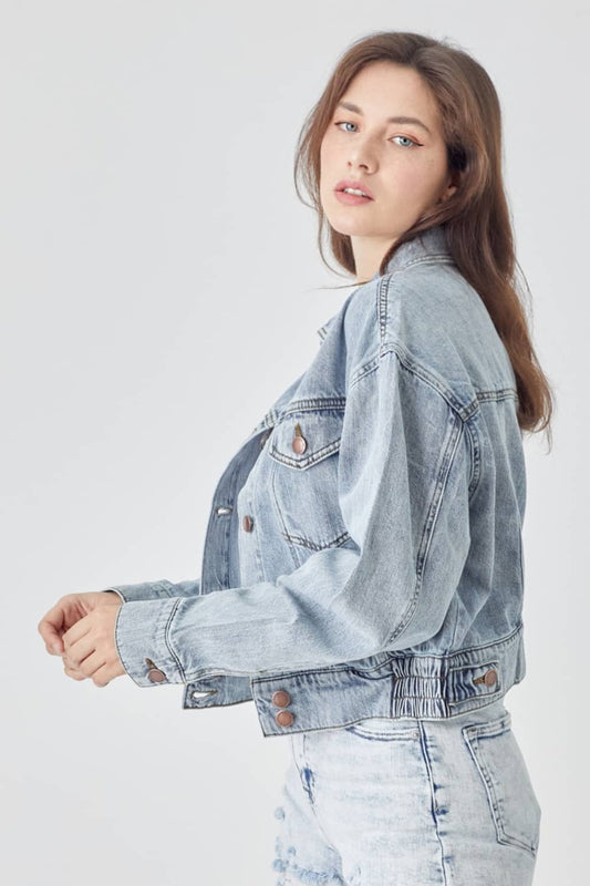 ladies light blue denim jacket