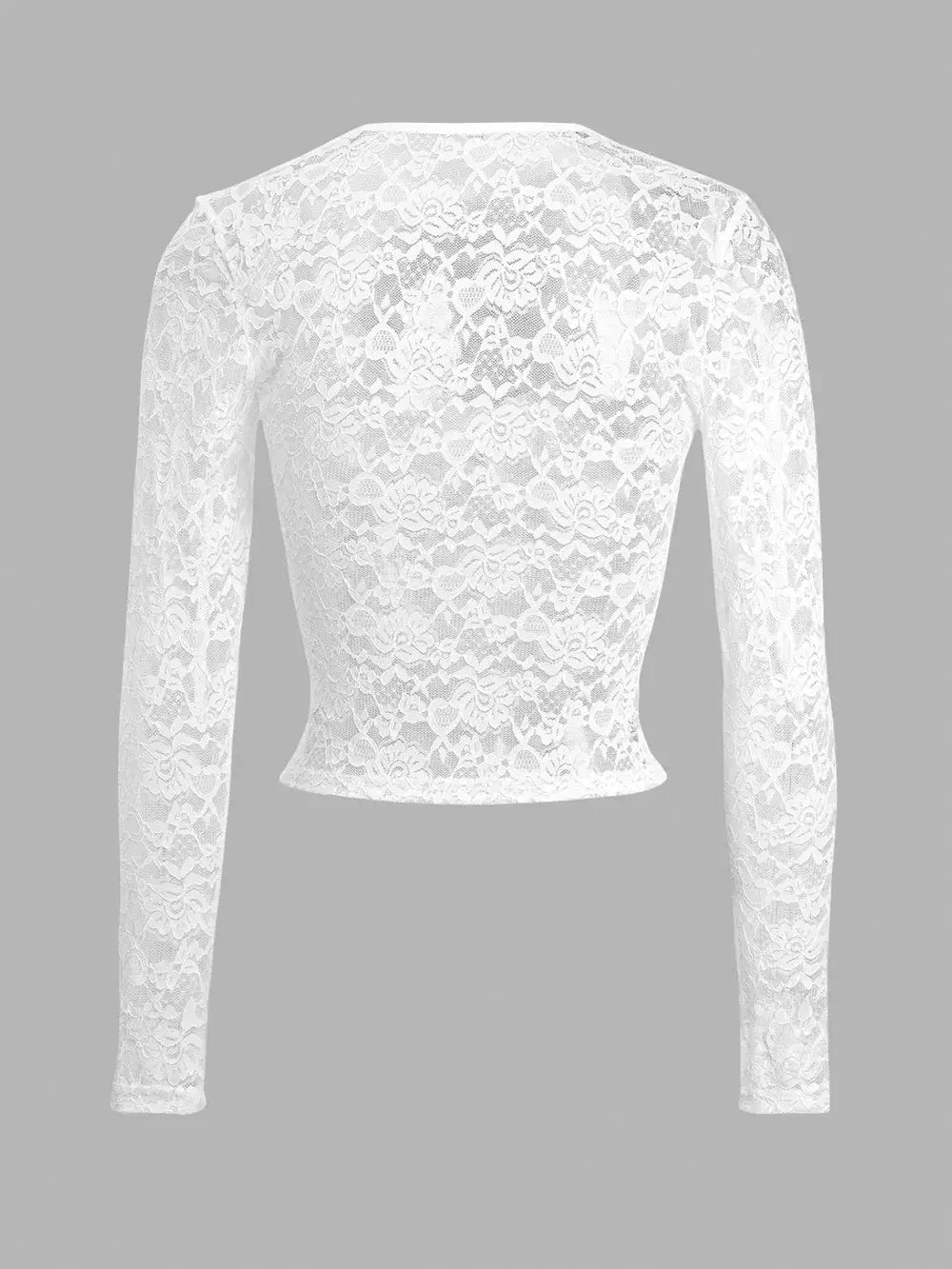 crop top lace long sleeve