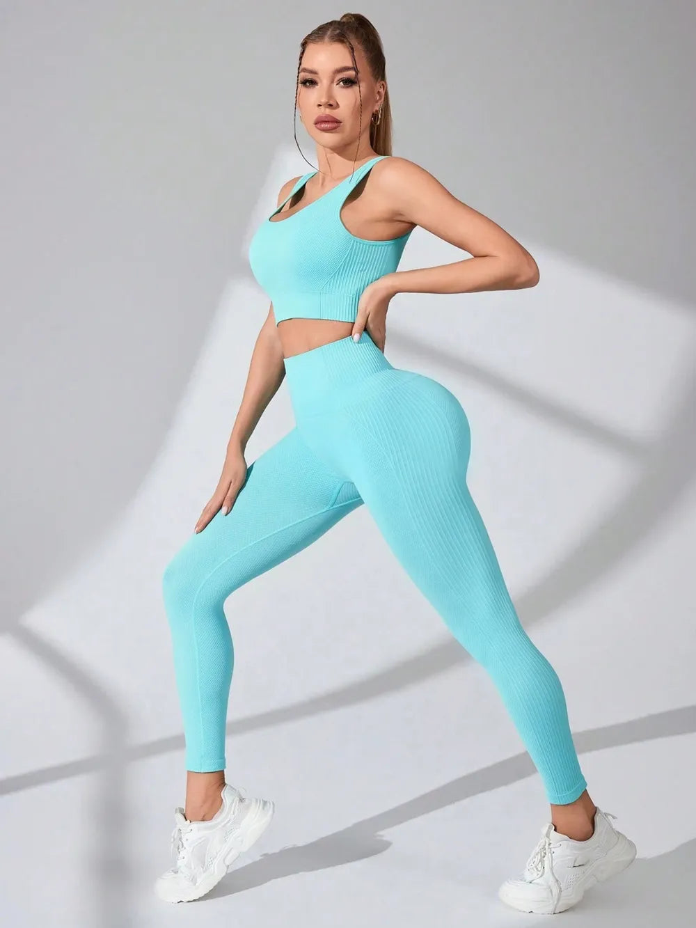 Top and Pants Active Set Tiffany Blue