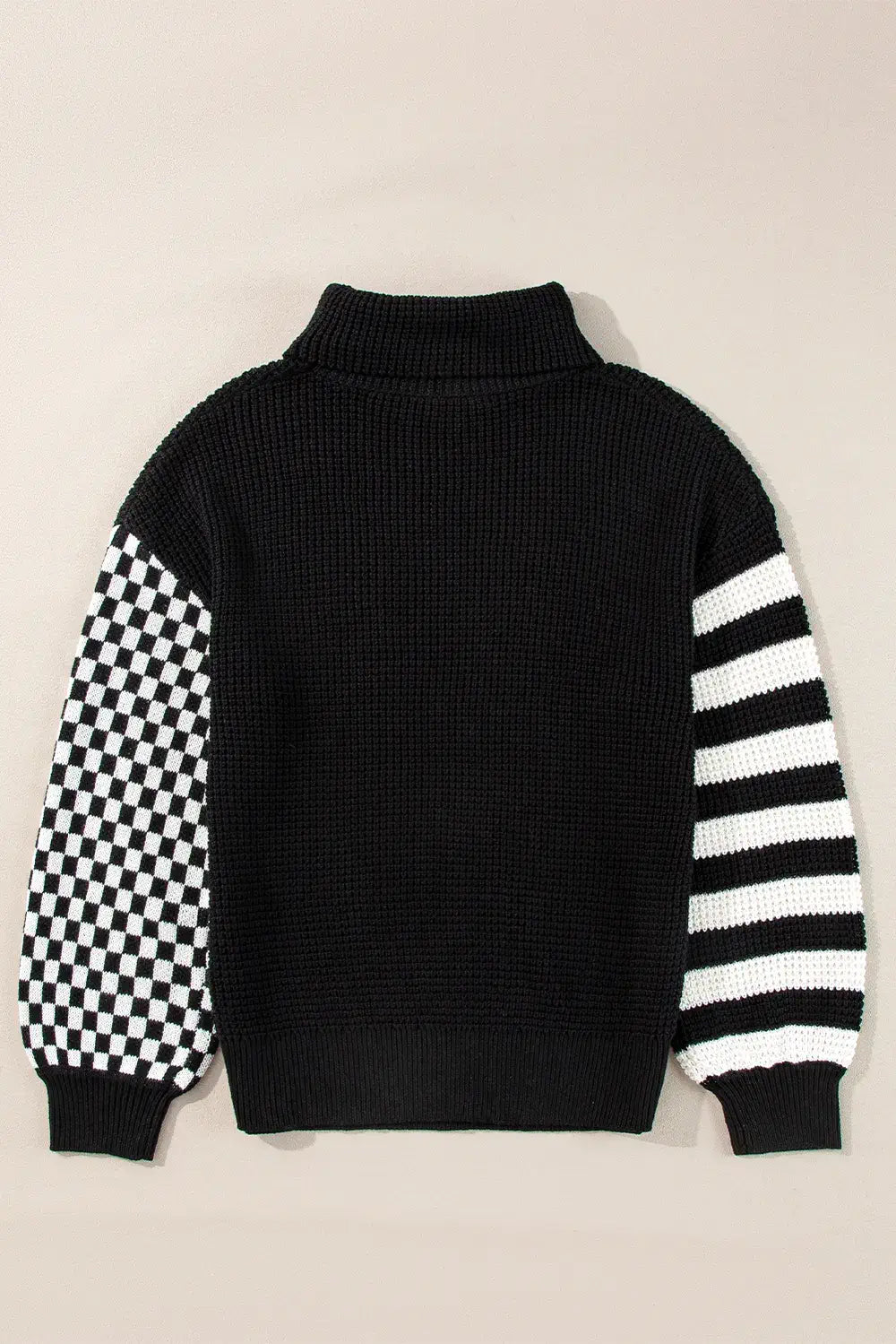 women's striped turtleneck sweater