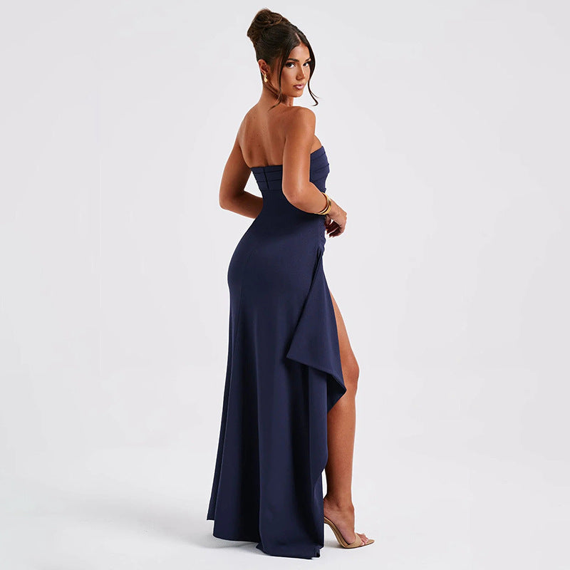 long strapless dress