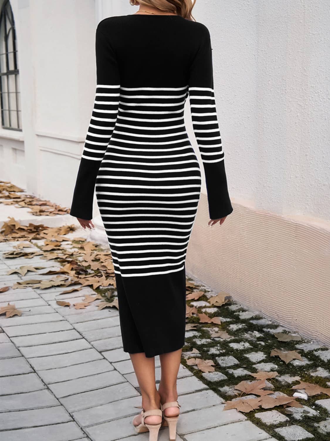 stripe sweater dress