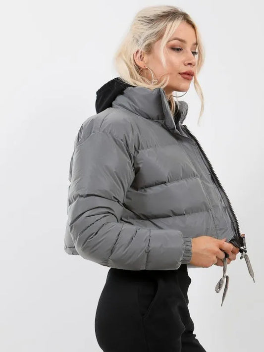 women's cropped puffer jacket