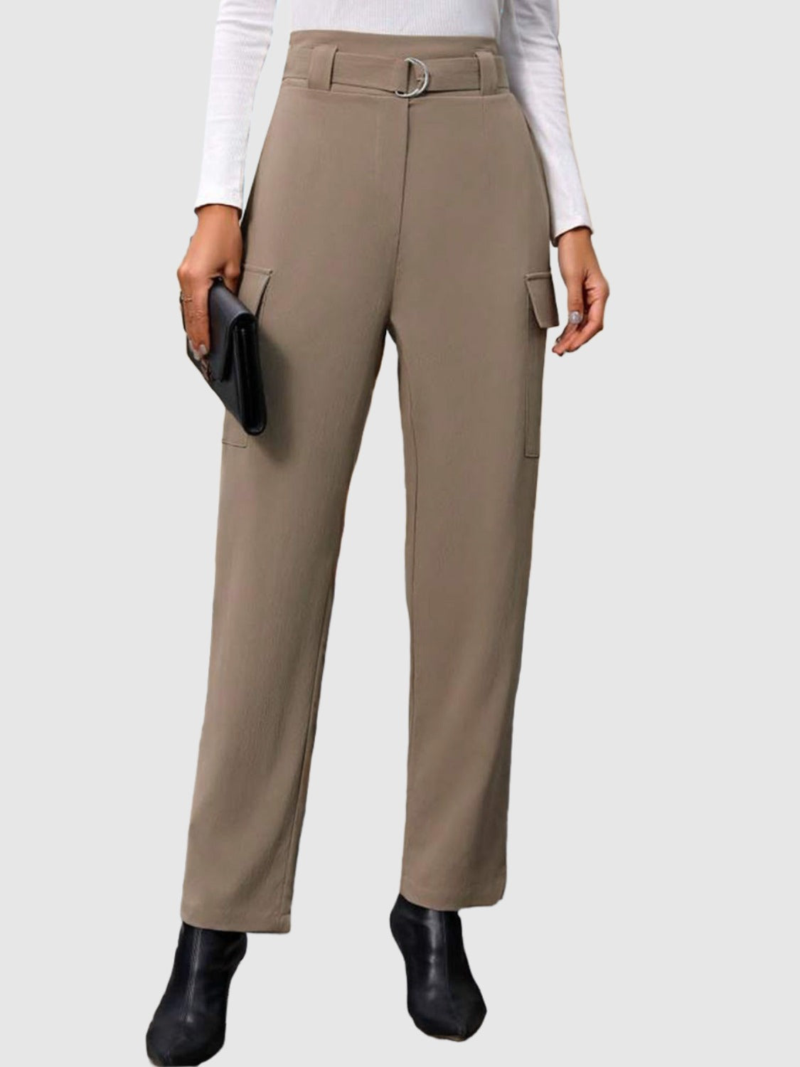 polyester elastic waist pants