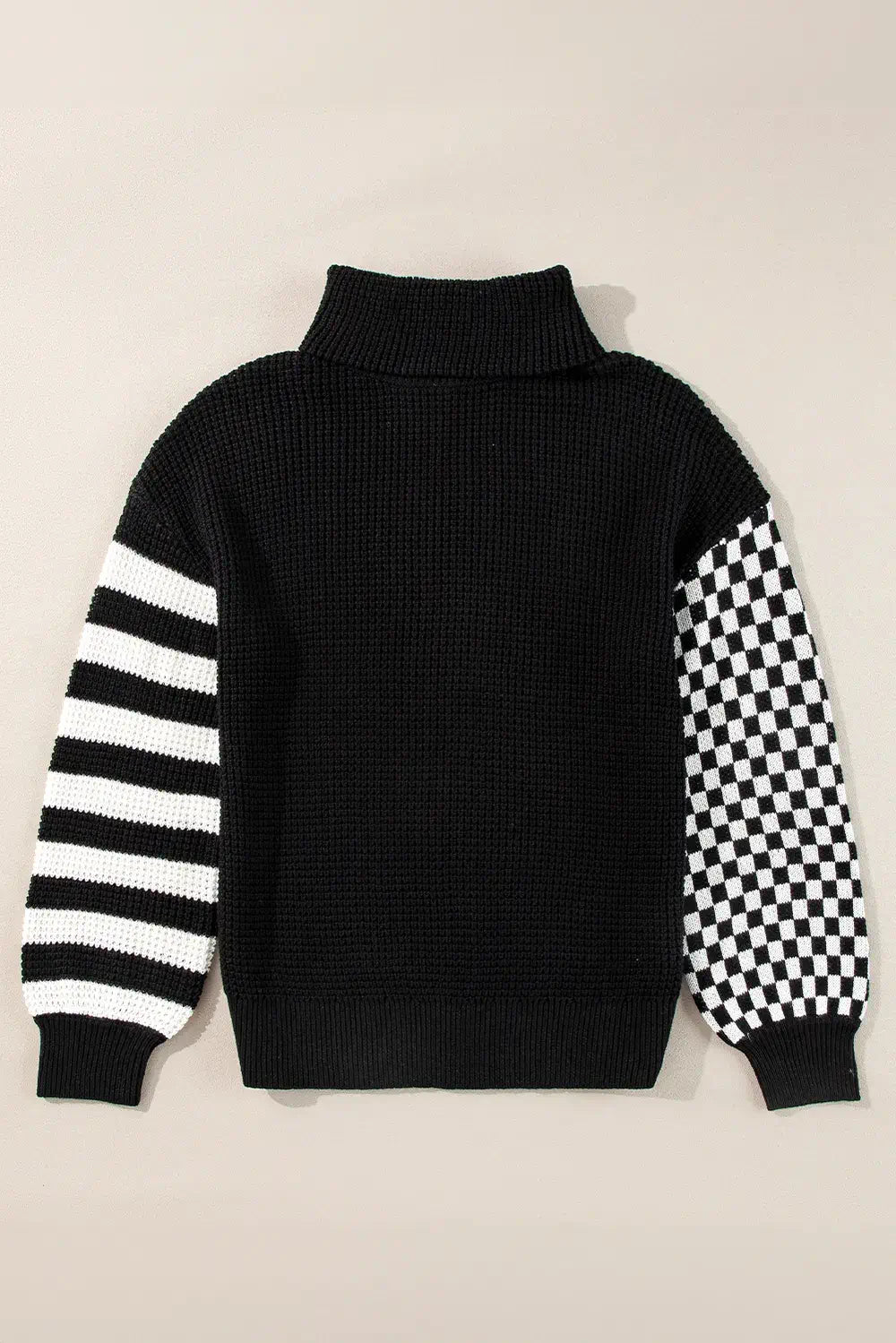 women's striped turtleneck sweater