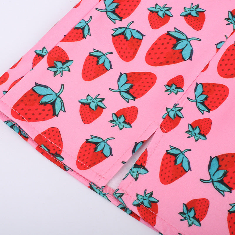 pink strawberry skirt