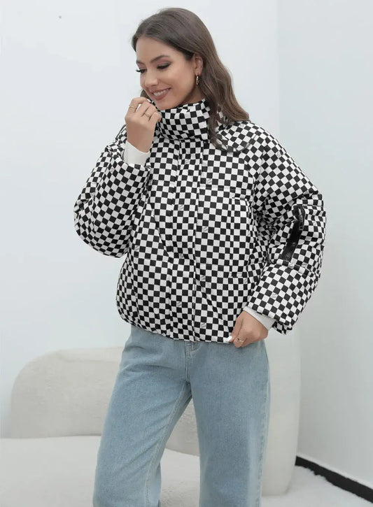 women's checkered jacket