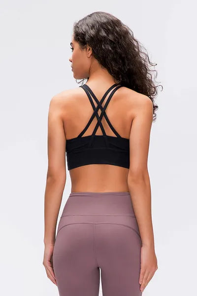 strappy back sport bra