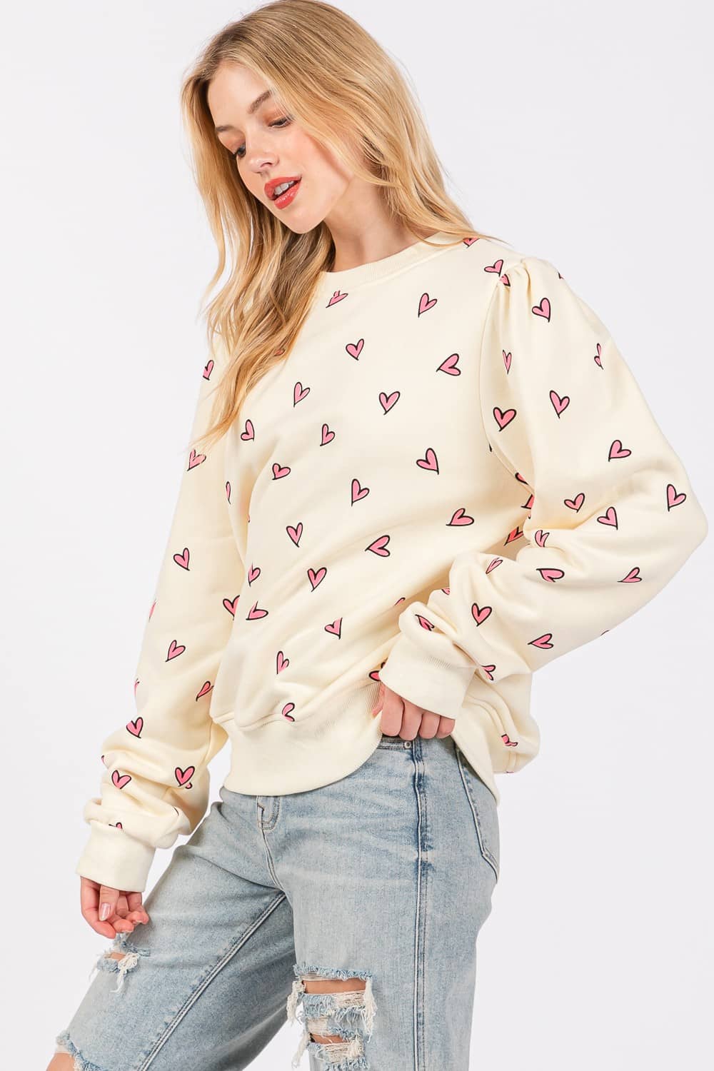 women's heart sweatshirt